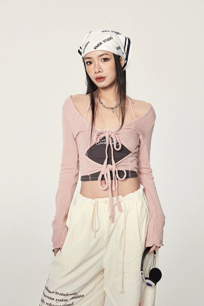 Tie Front Knit Cardigan
