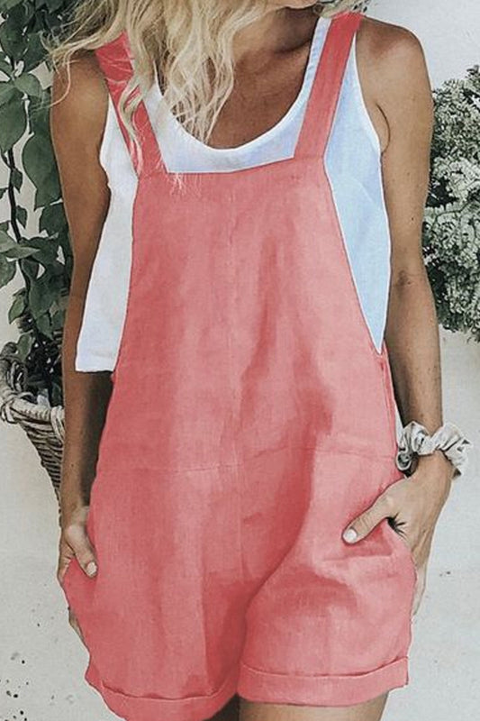Street Spaghetti Strap Straight Rompers