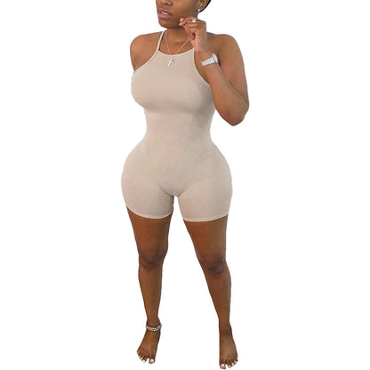 Clothing Summer Color Tight Sling Romper
