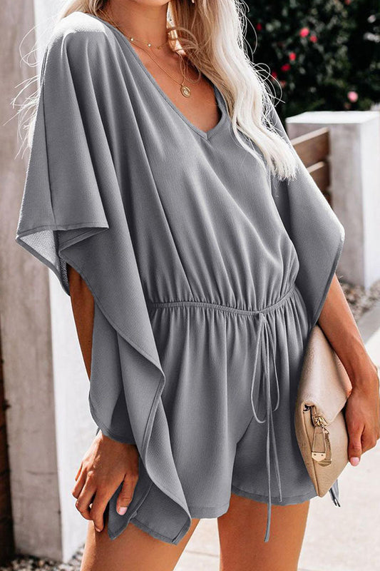 Frenulum V Neck Loose Rompers