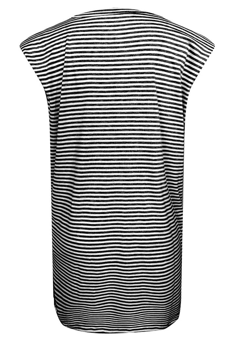 Striped Patchwork O Neck Pencil Skirt Dresses(3 Colors)