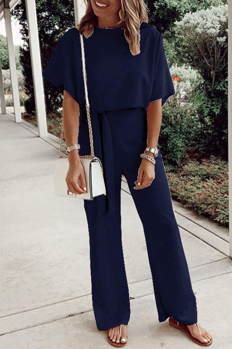 Frenulum O Neck Loose Jumpsuits(7 Colors)
