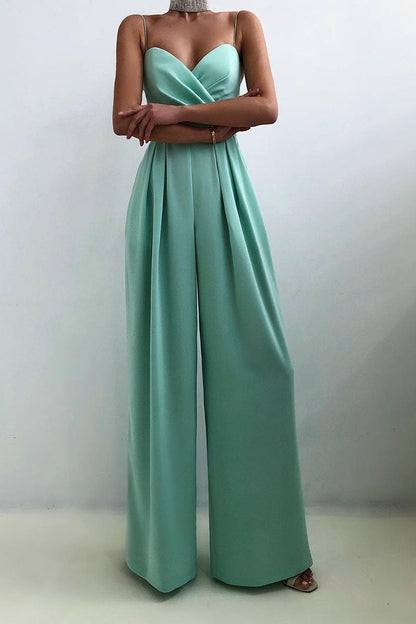 Patchwork V Neck Loose Jumpsuits(6 Colors)