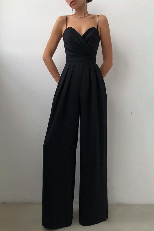 Patchwork V Neck Loose Jumpsuits(6 Colors)