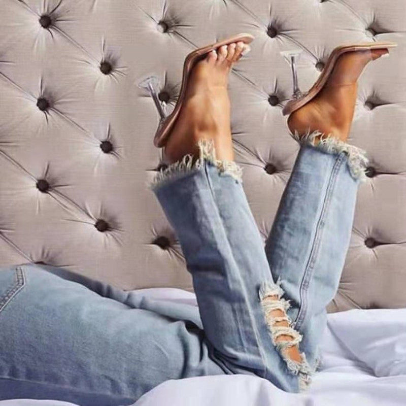 Patchwork Fish Mouth Shoes