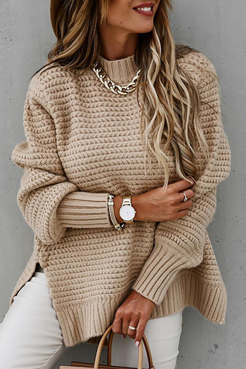Round Neck Color Sweater(4 Colors)