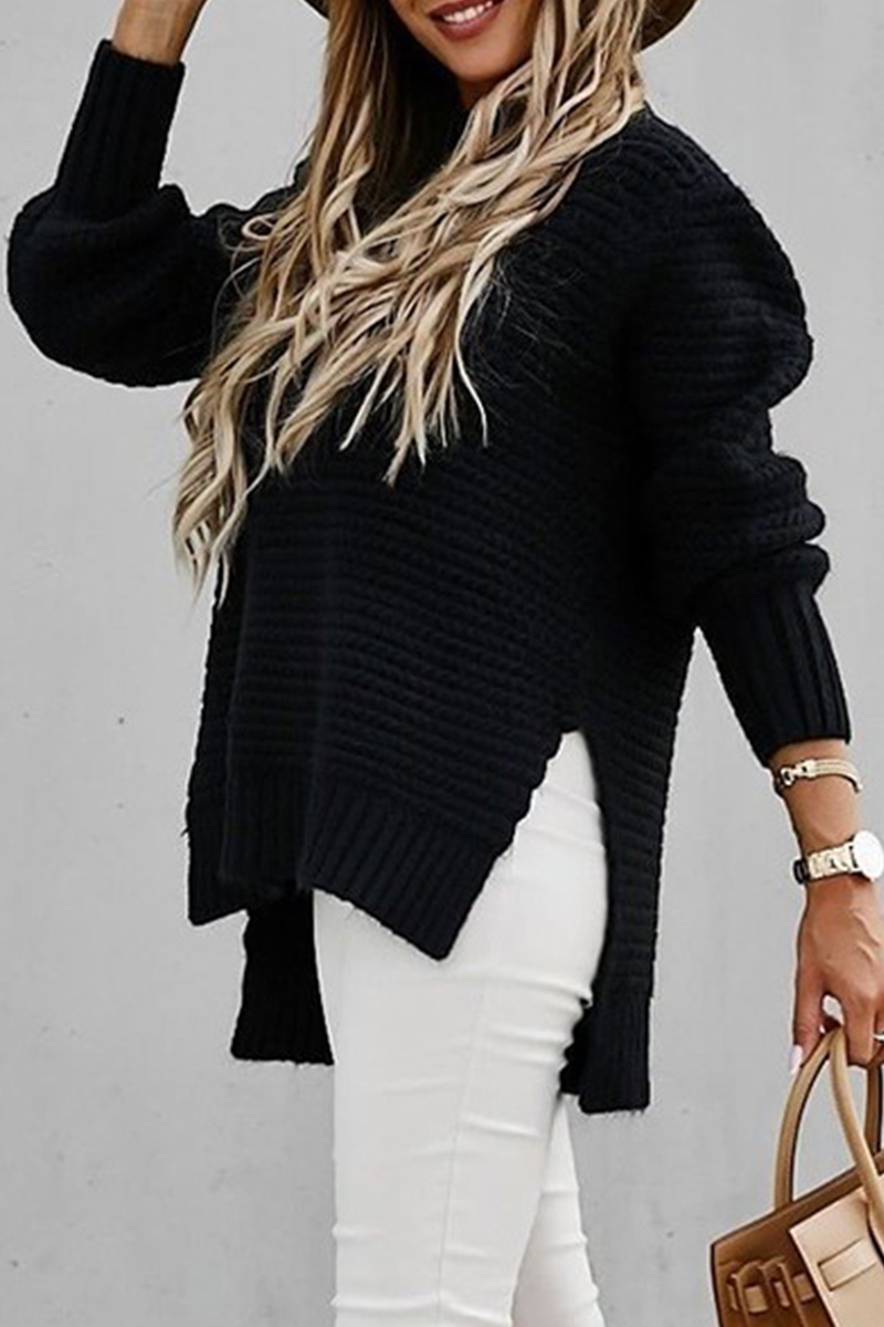 Round Neck Color Sweater(4 Colors)