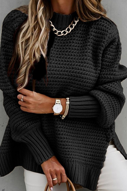 Round Neck Color Sweater(4 Colors)
