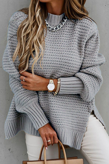 Round Neck Color Sweater(4 Colors)