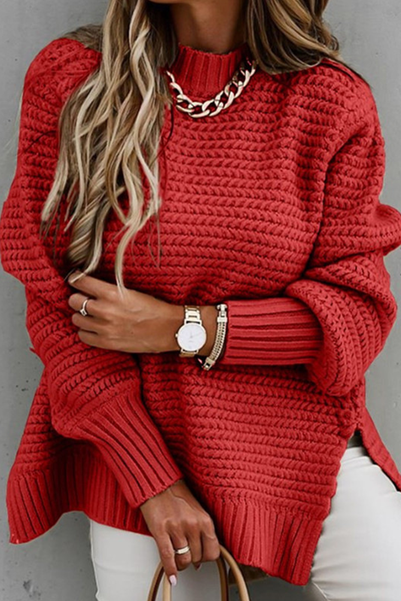 Round Neck Color Sweater(4 Colors)