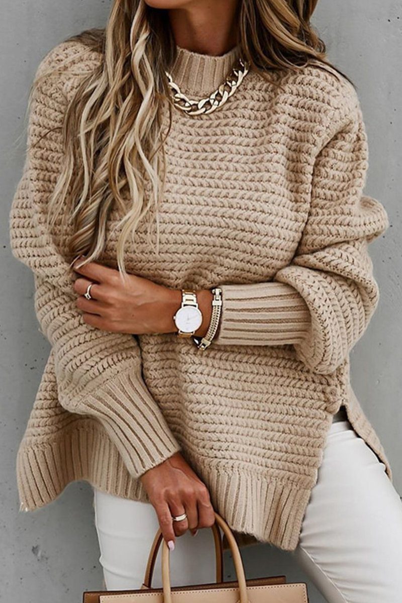 Round Neck Color Sweater(4 Colors)