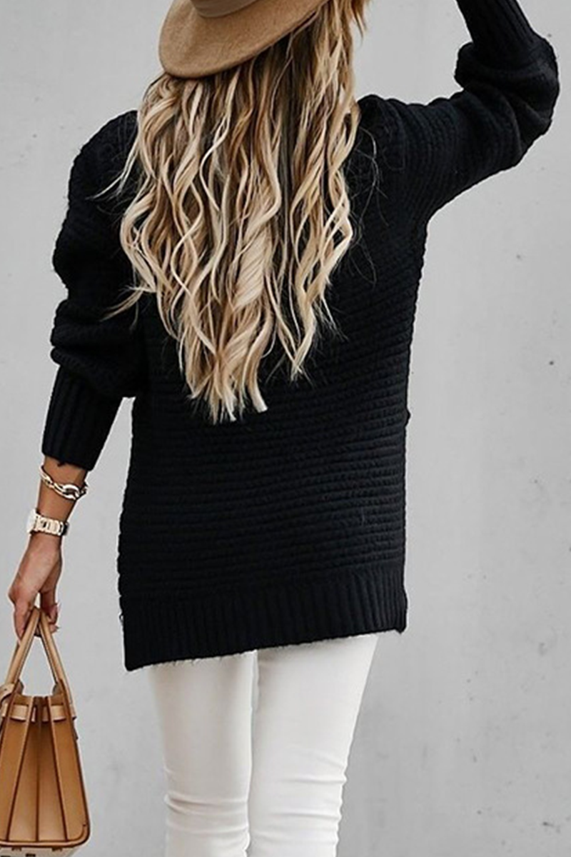 Round Neck Color Sweater(4 Colors)