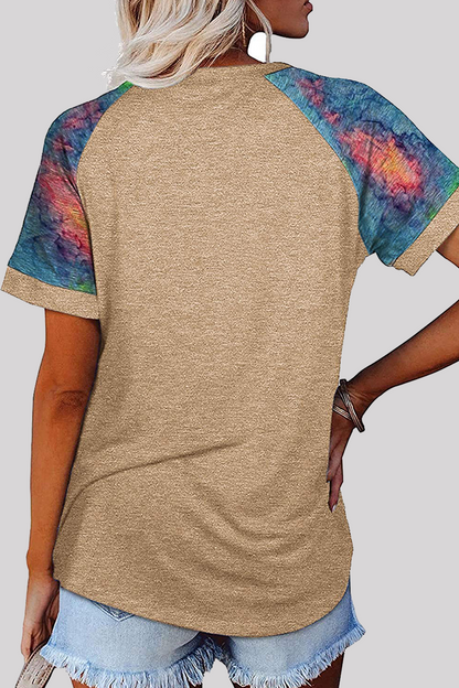 Print Basic O Neck T-shirts(6 Colors)