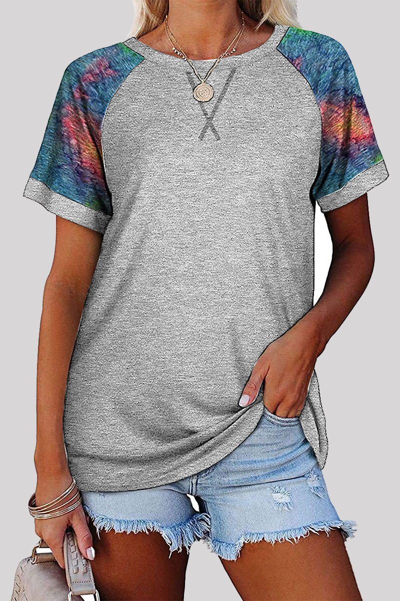 Print Basic O Neck T-shirts(6 Colors)
