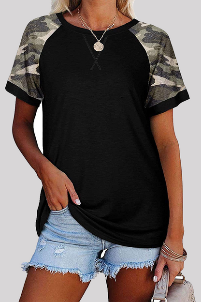 Print Basic O Neck T-shirts(6 Colors)