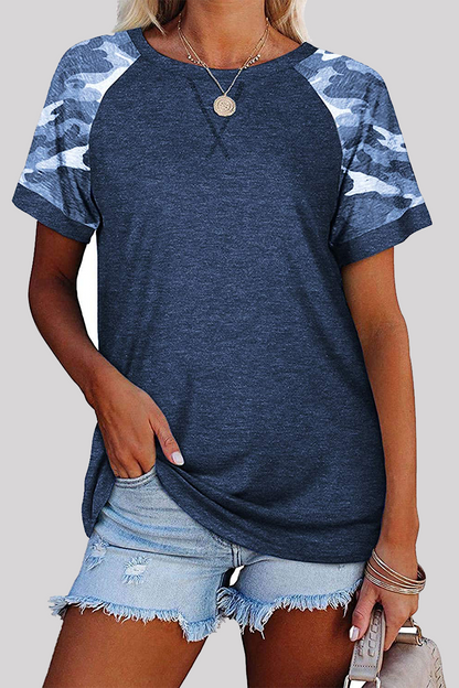 Print Basic O Neck T-shirts(6 Colors)