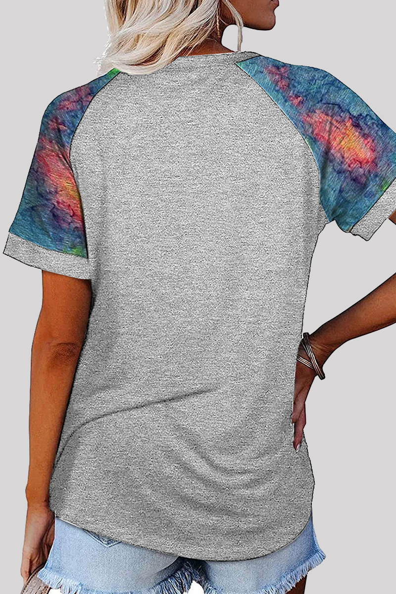 Print Basic O Neck T-shirts(6 Colors)