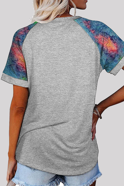 Print Basic O Neck T-shirts(6 Colors)