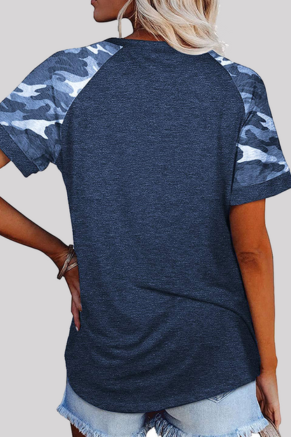 Print Basic O Neck T-shirts(6 Colors)