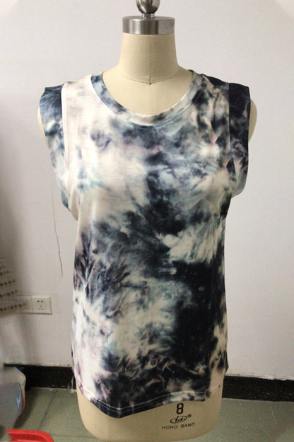 Tie Dye Basic O Neck T-shirts