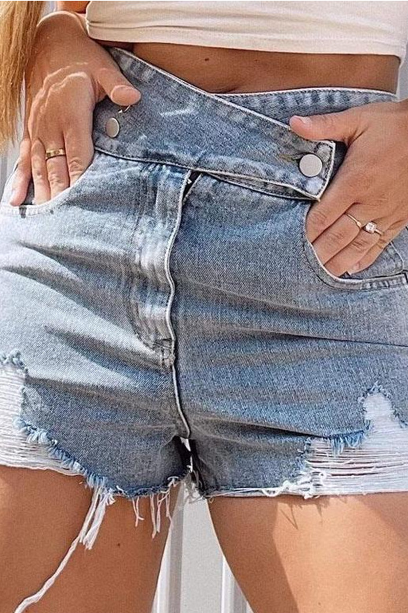 Street Tassel High Waist Denim Shorts