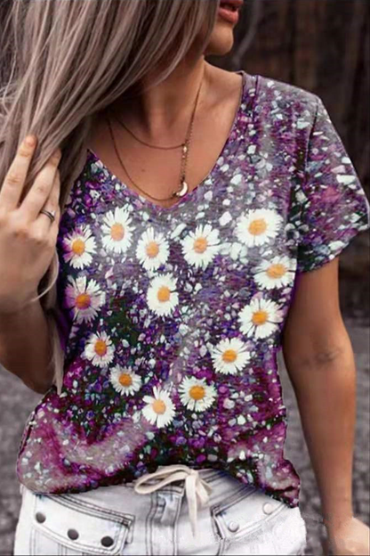 Basic V Neck T-shirts(4 Colors)