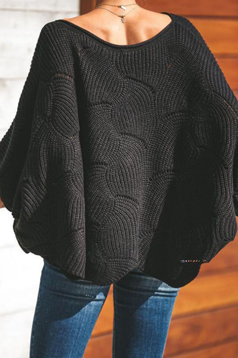 Hollowed Out Patchwork O Neck Sweaters(7 Colors)