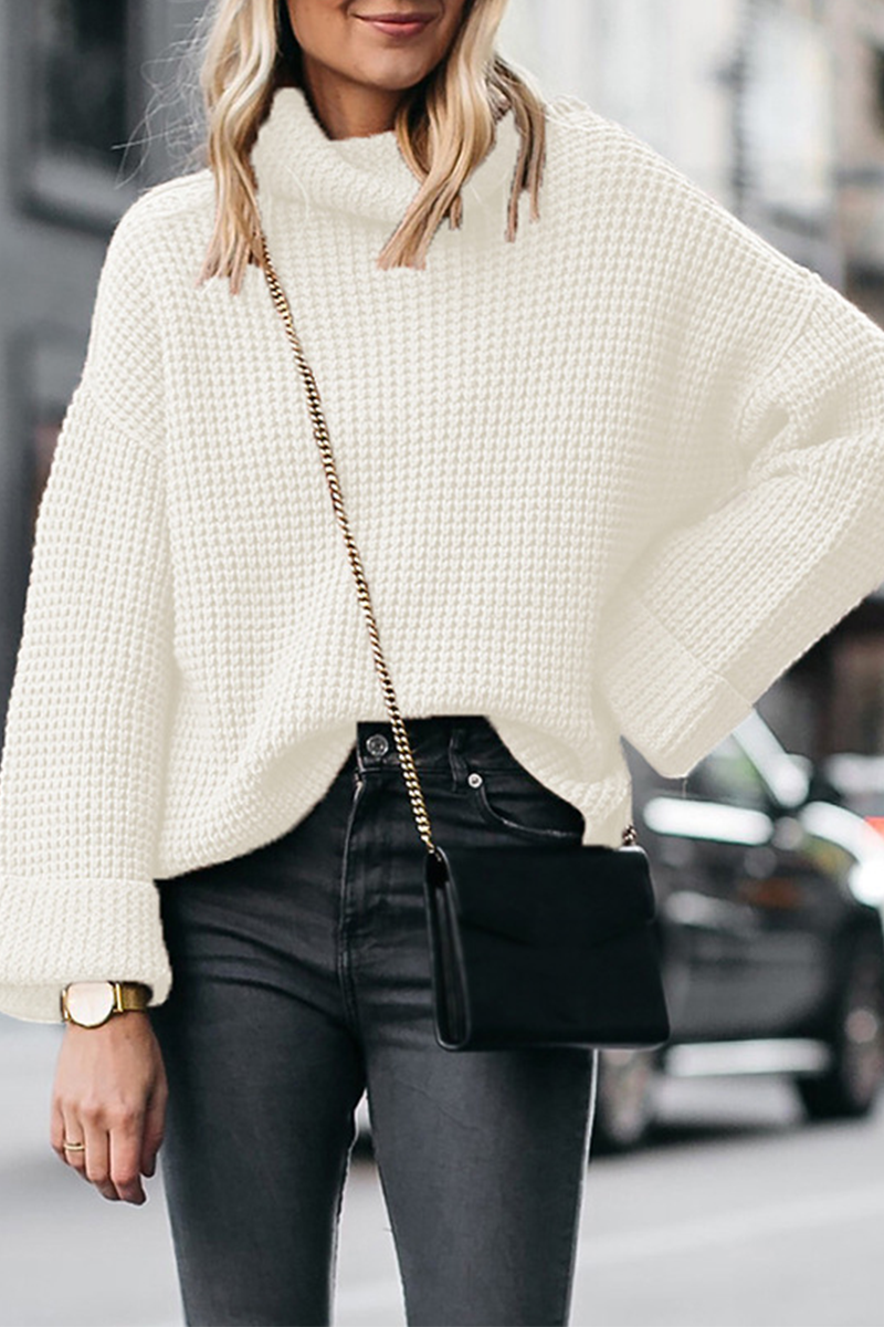 Patchwork Turtleneck Sweaters(6 Colors)