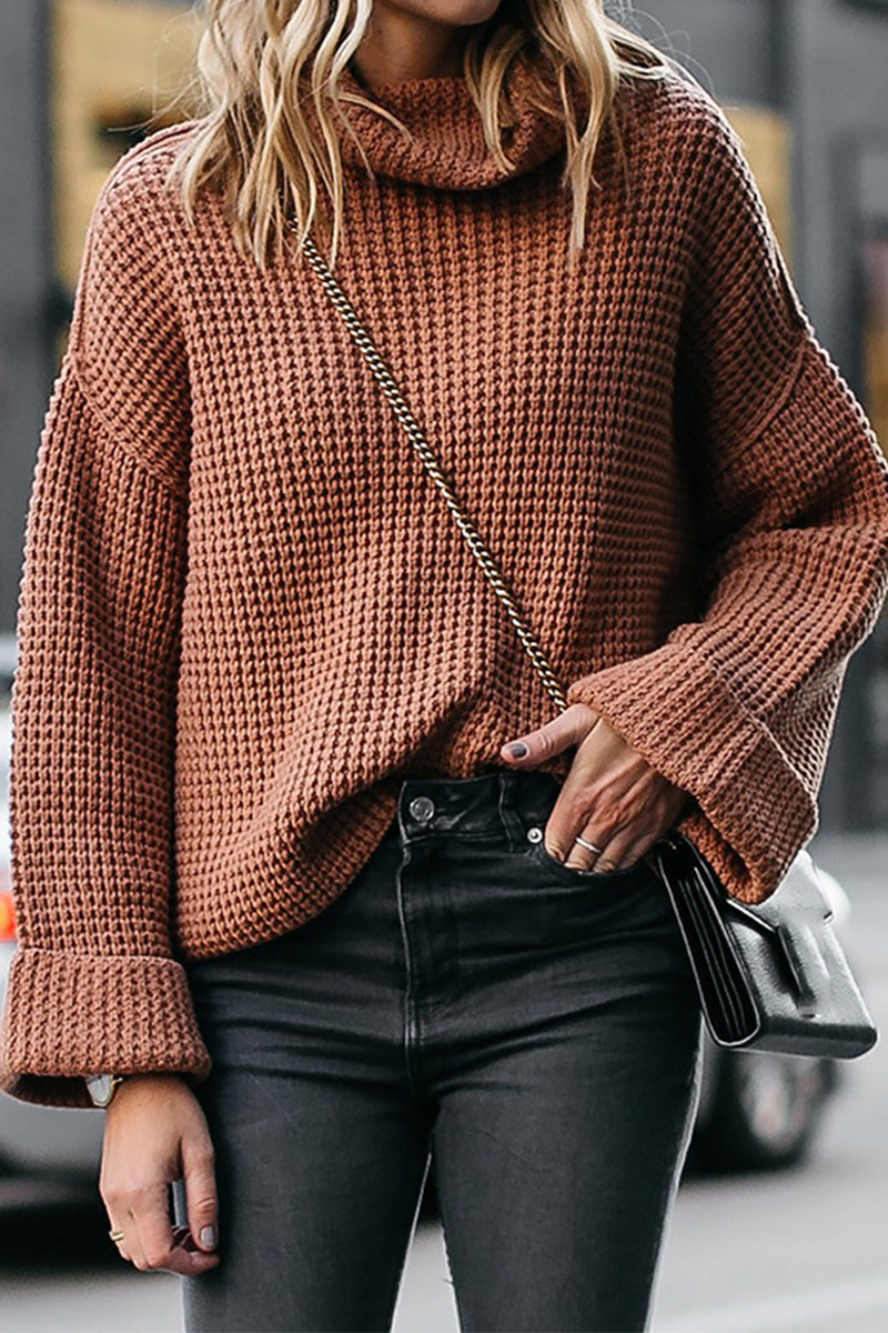 Patchwork Turtleneck Sweaters(6 Colors)