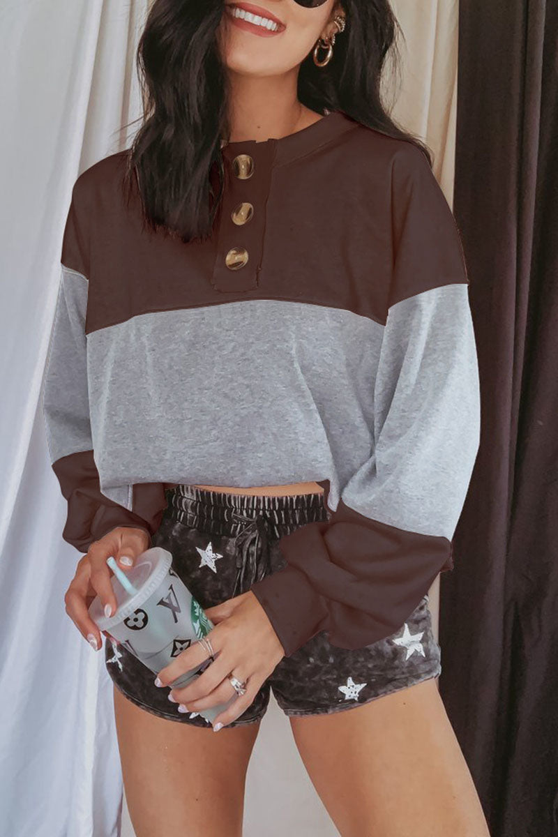 Patchwork O Neck T-shirts