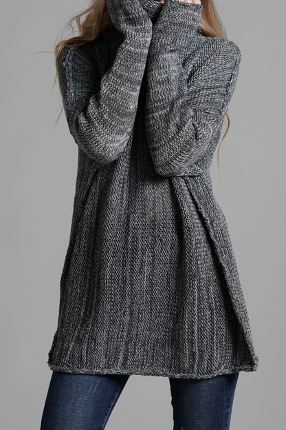 Split Joint Turtleneck Tops Sweater