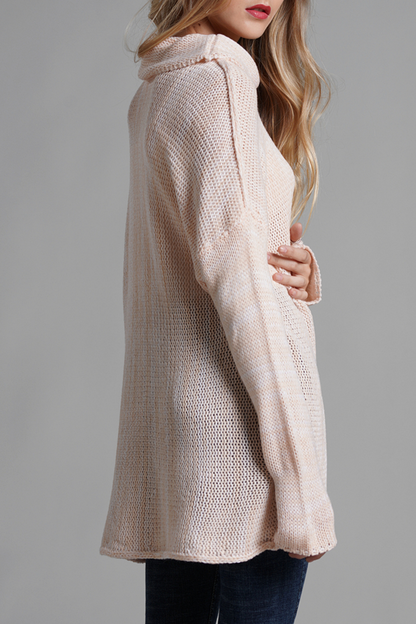 Split Joint Turtleneck Tops Sweater