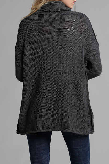 Split Joint Turtleneck Tops Sweater