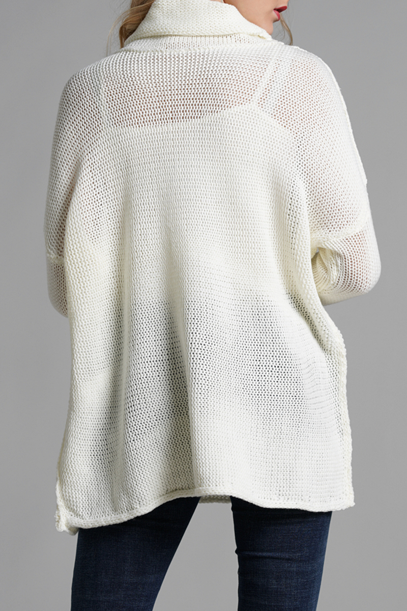 Split Joint Turtleneck Tops Sweater