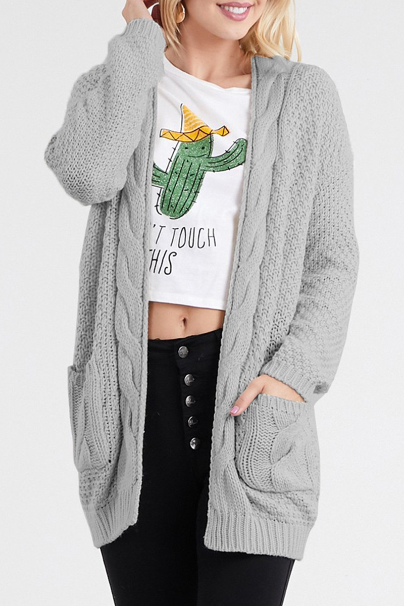 Patchwork Pocket Tops Sweater