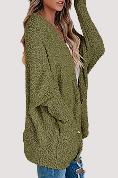 Pocket V Neck Tops Sweater(8 Colors)