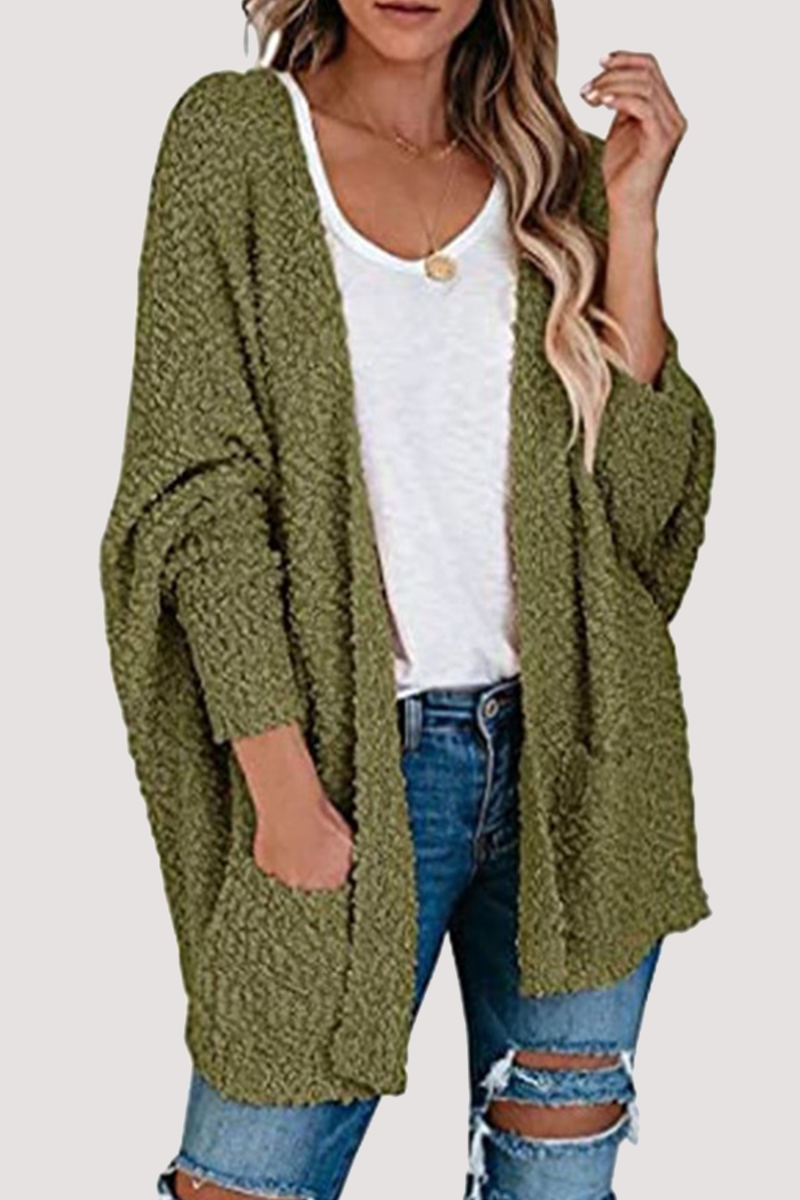 Pocket V Neck Tops Sweater(8 Colors)