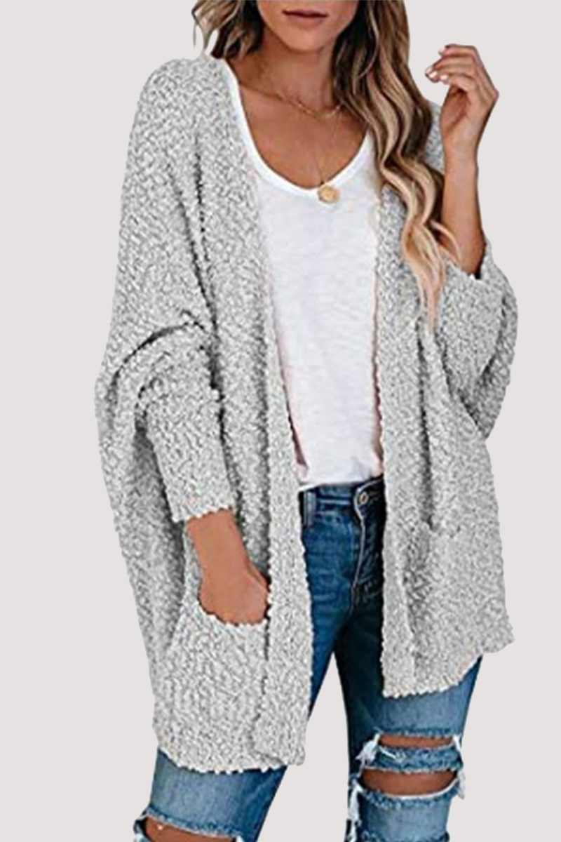 Pocket V Neck Tops Sweater(8 Colors)