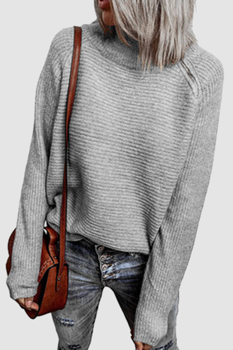 Patchwork Zipper O Neck Tops Sweater