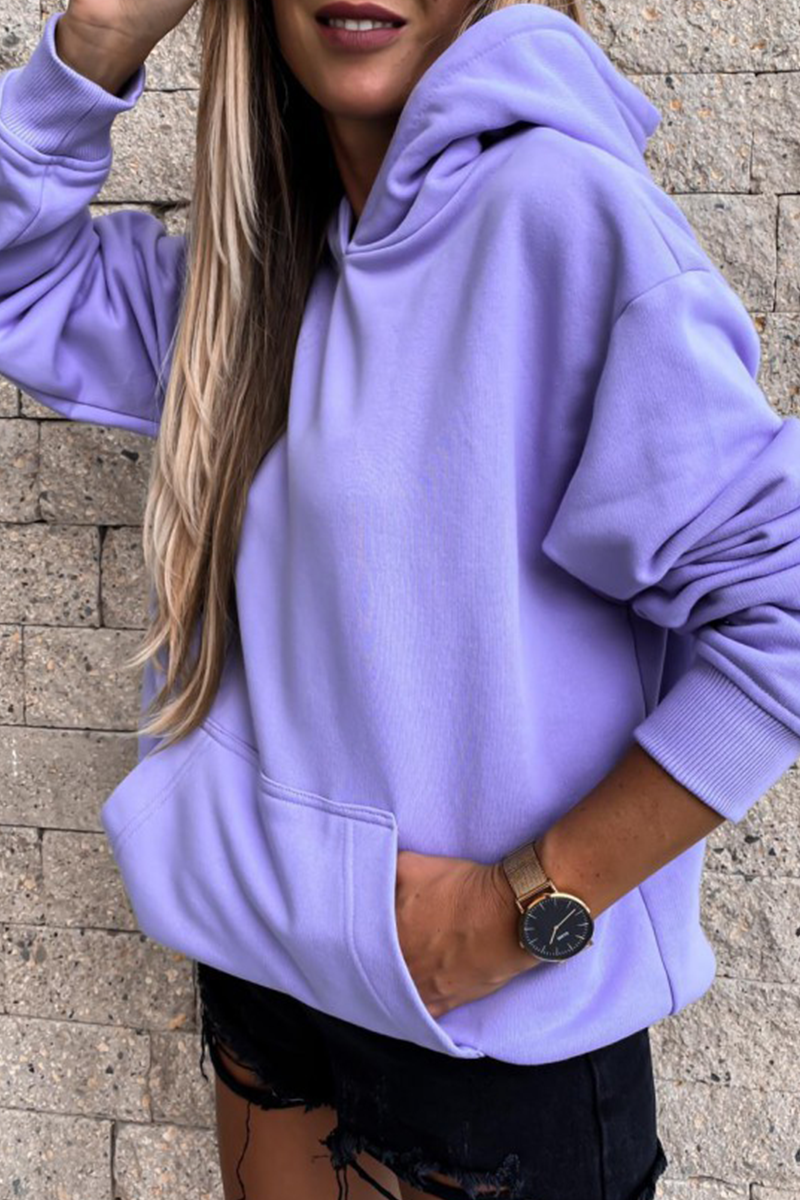 Street Patchwork Pocket Hooded Collar Hoodies(4 Colors)