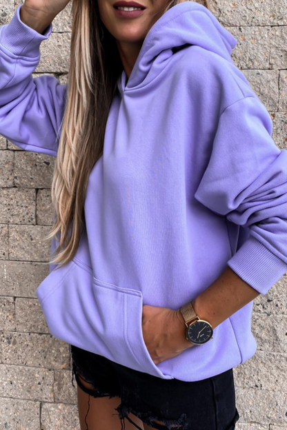 Street Patchwork Pocket Hooded Collar Hoodies(4 Colors)