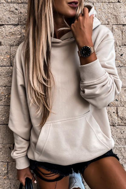 Street Patchwork Pocket Hooded Collar Hoodies(4 Colors)