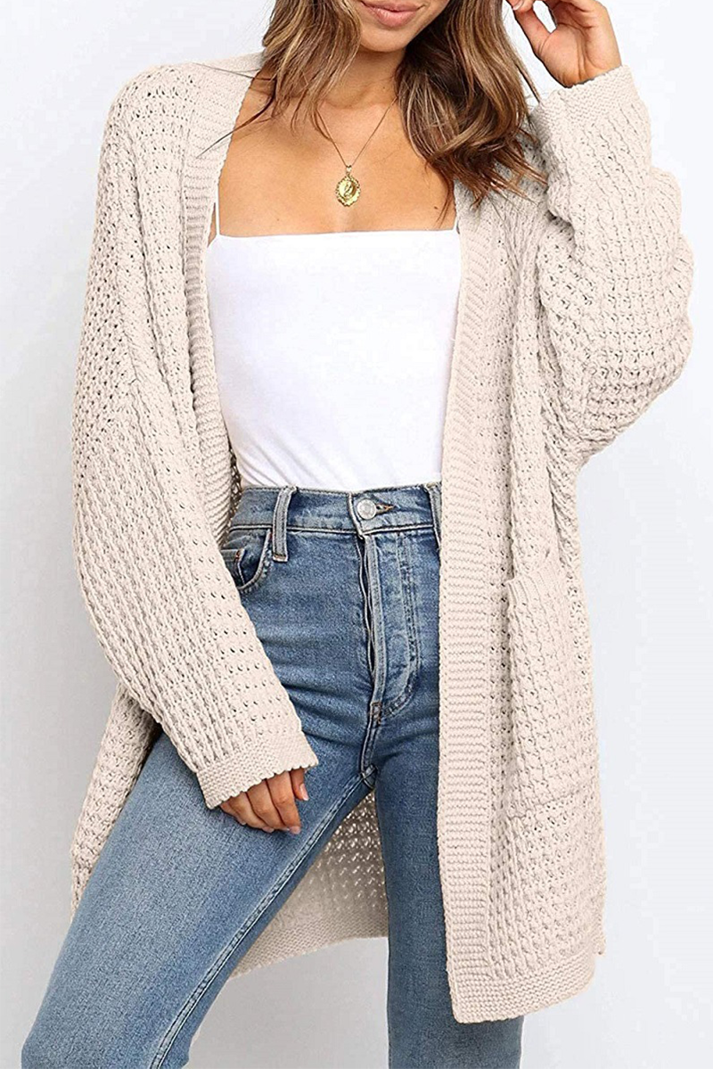 Pocket V Neck Tops Sweater(10 Colors)