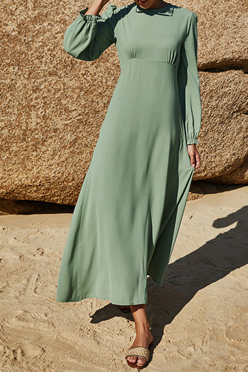 Patchwork Stringy Selvedge O Neck Waist Skirt Dresses