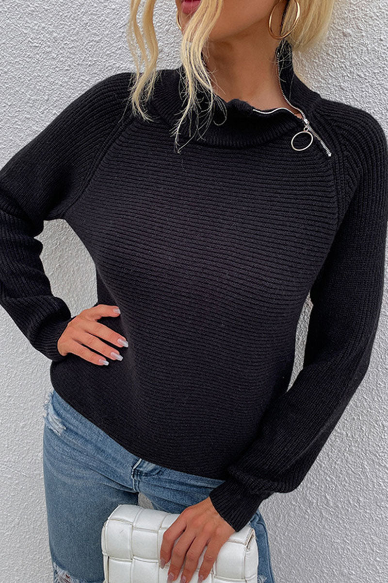 Patchwork Turtleneck Sweaters(7 Colors)