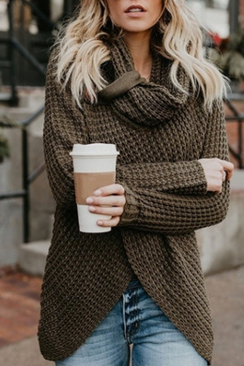 Buckle Turtleneck Sweaters(6 Colors)