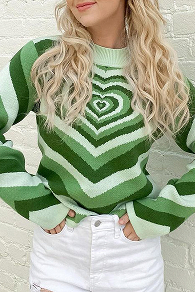 Street Print Patchwork Contrast Half a Turtleneck Tops Sweater(4 Colors)