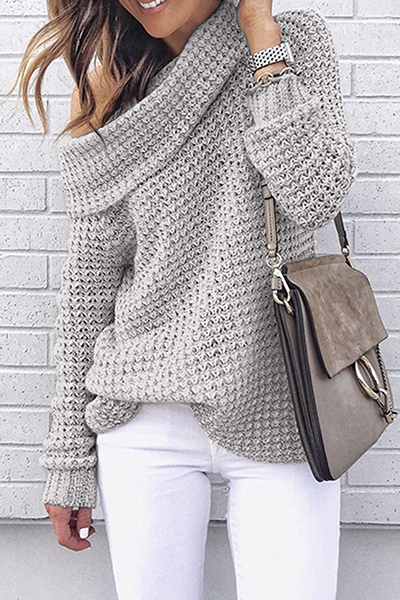 Off the Shoulder Tops Sweater(5 Colors)