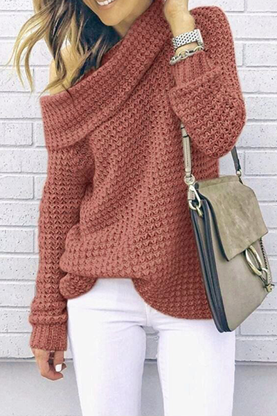 Off the Shoulder Tops Sweater(5 Colors)