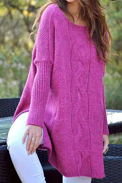 Slit O Neck Sweater(6 Colors)